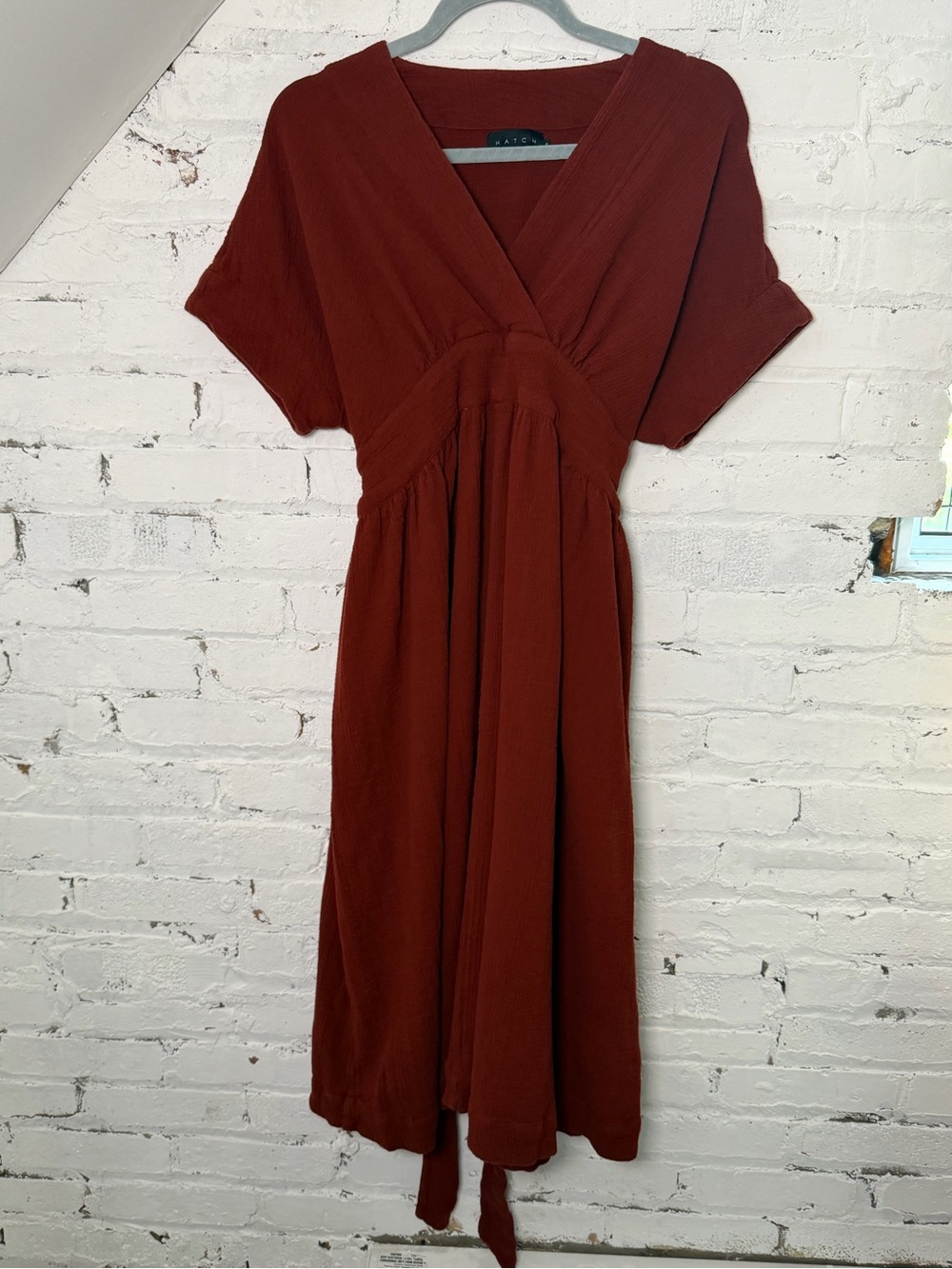 Hatch Deep Rust Red Midi Dress - Picture 5 of 9